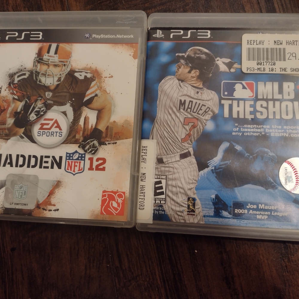 White and Blue PS3 Video Games